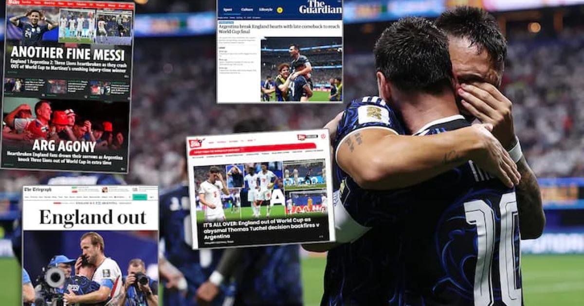 La prensa inglesa no ocultoacute su dolor tras la remontada de Argentina en el Mundial