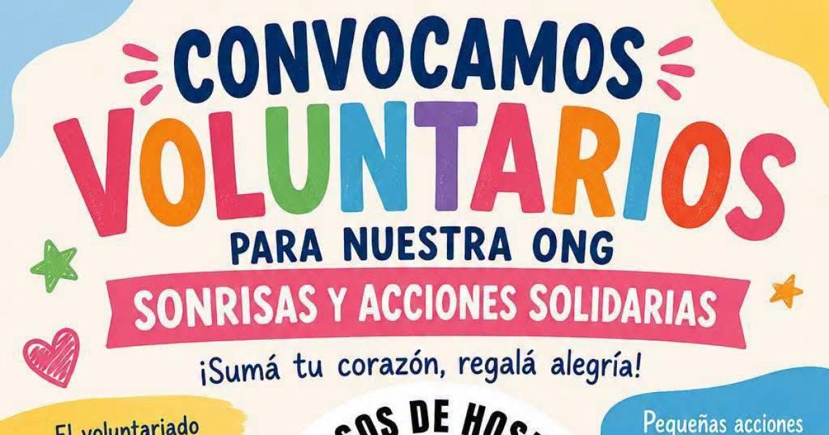 Sonrisas y Acciones Solidarias- necesitan sumar voluntarios