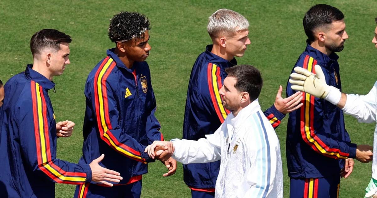 El saludo entre Lionel Messi y Lamine Yamal en la previa de la final del Mundial 2026