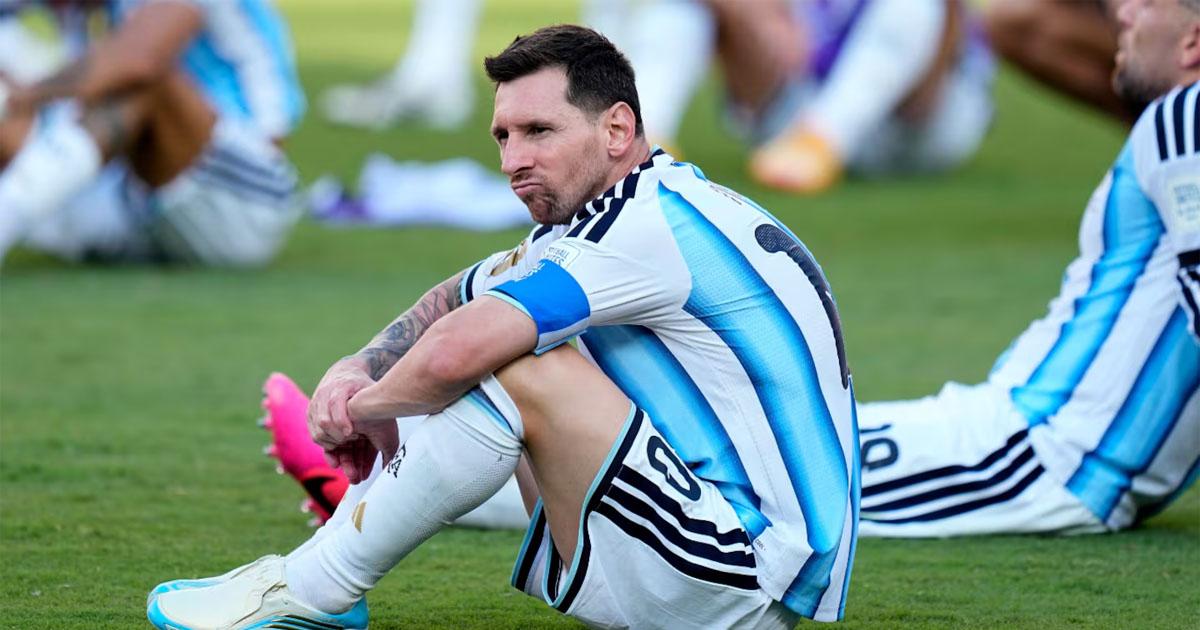 La reaccioacuten de Messi tras perder la final del mundial