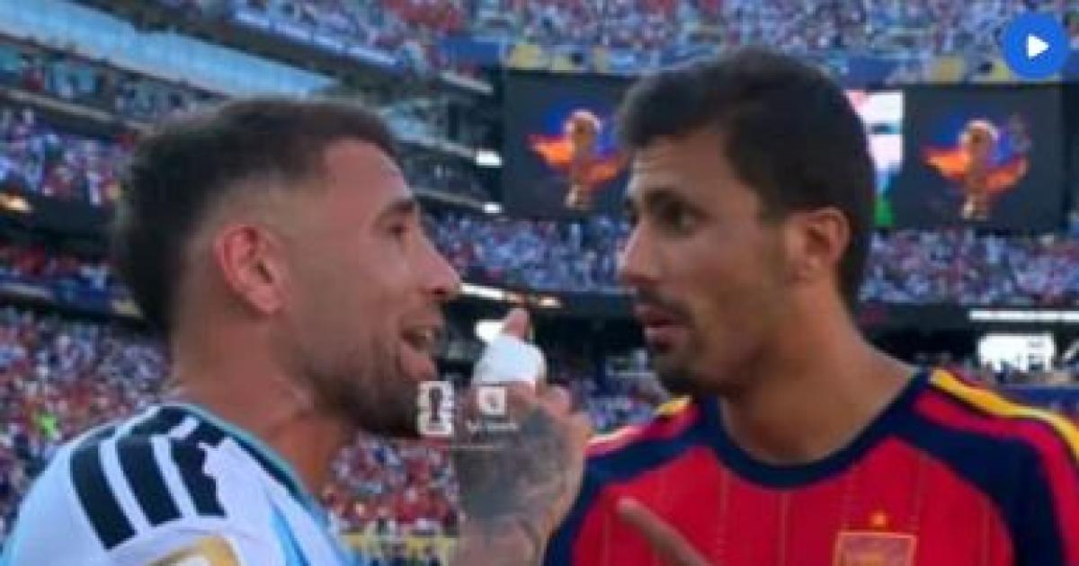 Otamendi explotoacute tras la final y encaroacute a Rodri- Toda la semana estuviste llorando