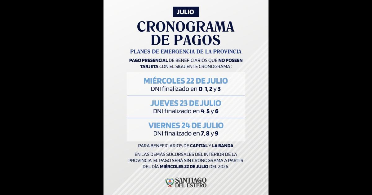 Beneficiarios de planes de emergencia provincial percibiraacuten la uacuteltima cuota del bono y el pago de julio