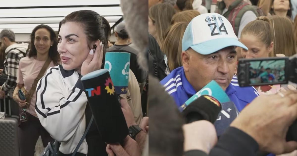 Los familiares de los jugadores de la Selección llegaron al país y se mostraron emocionados por el papel del equipo en el Mundial (foto- TN)