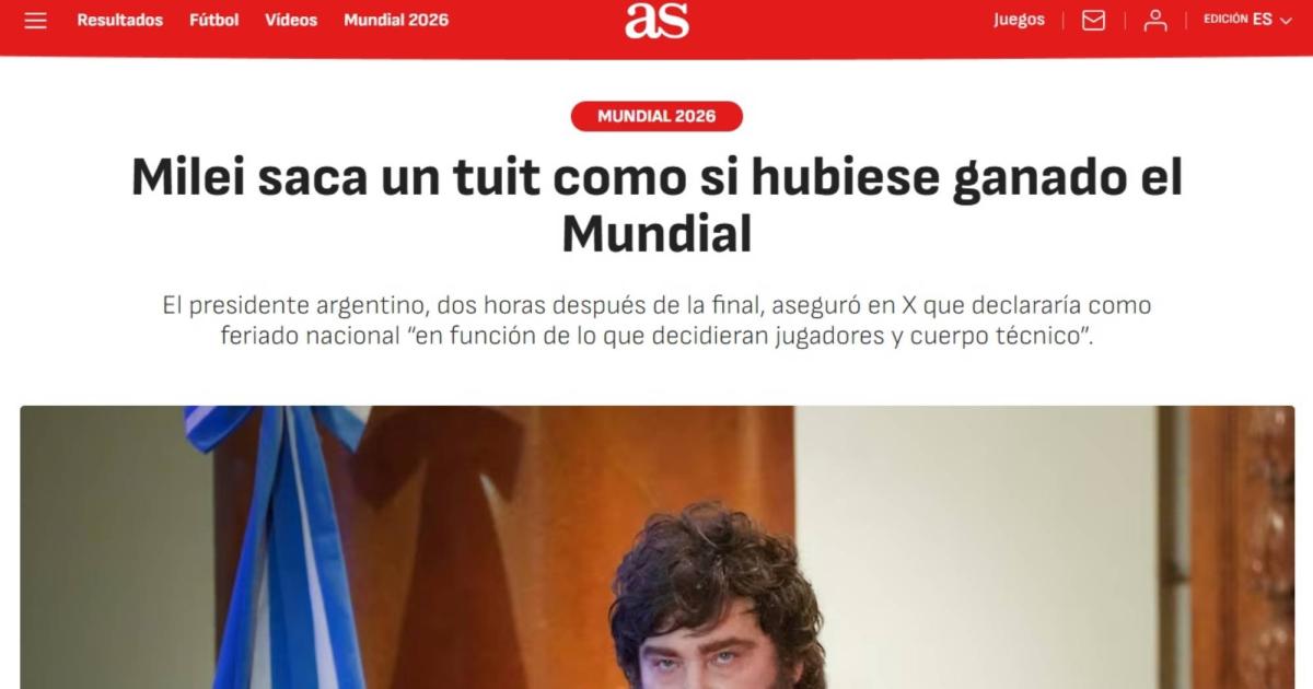 Como si hubiera ganado- la criacutetica de un diario espantildeol a un tuit de Milei