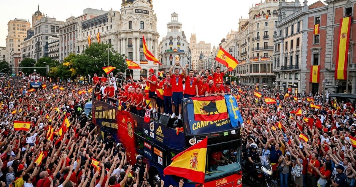 Los flamantes campeones del mundo tuvieron su festejo en Cibeles Madrid