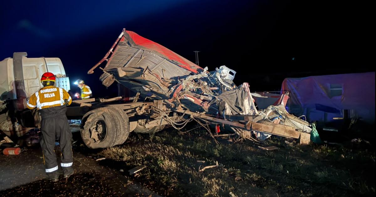 Traacutegico choque entre dos camiones sobre la Ruta Nacional 34- un camionero fallecioacute