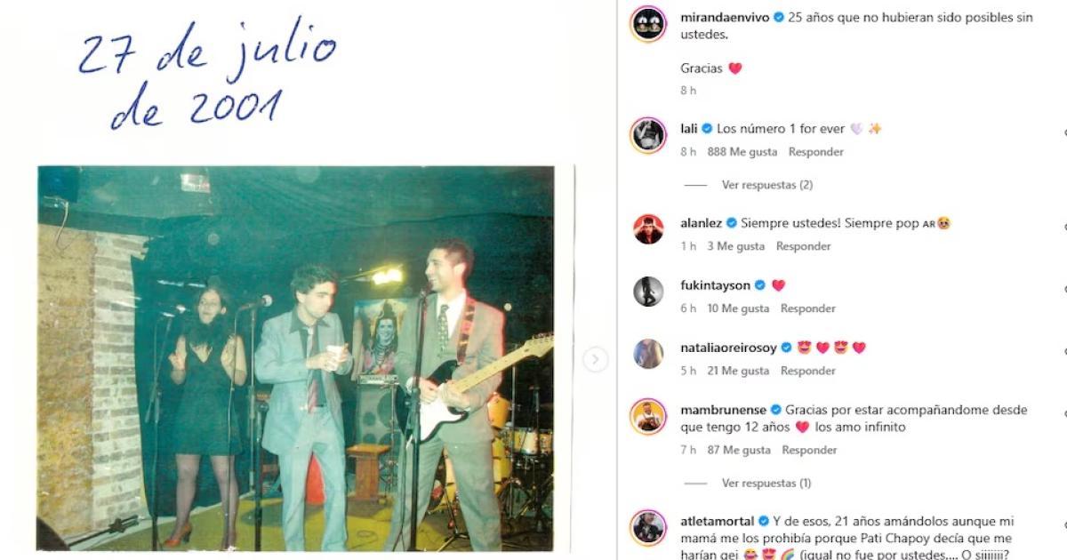 Miranda emocionoacute a sus fans al recordar el primer show por sus 25 antildeos de carrera