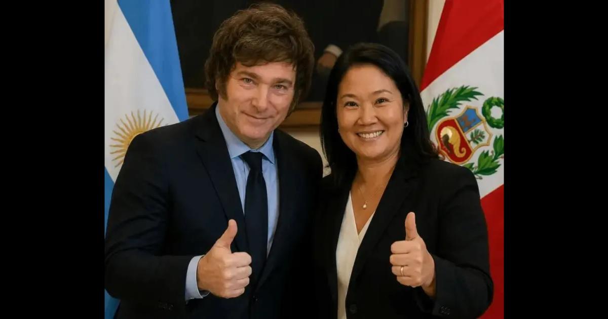  Milei viajoacute a Peruacute para la asuncioacuten de Keiko Fujimori en medio de la crisis con Lula