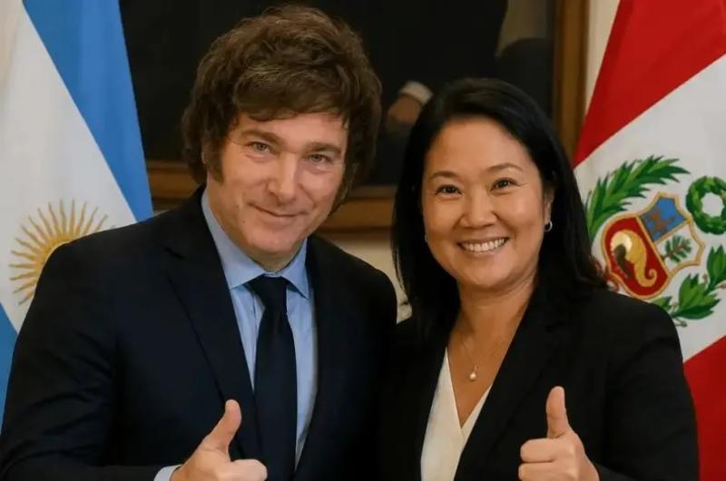  Milei viajoacute a Peruacute para la asuncioacuten de Keiko Fujimori en medio de la crisis con Lula