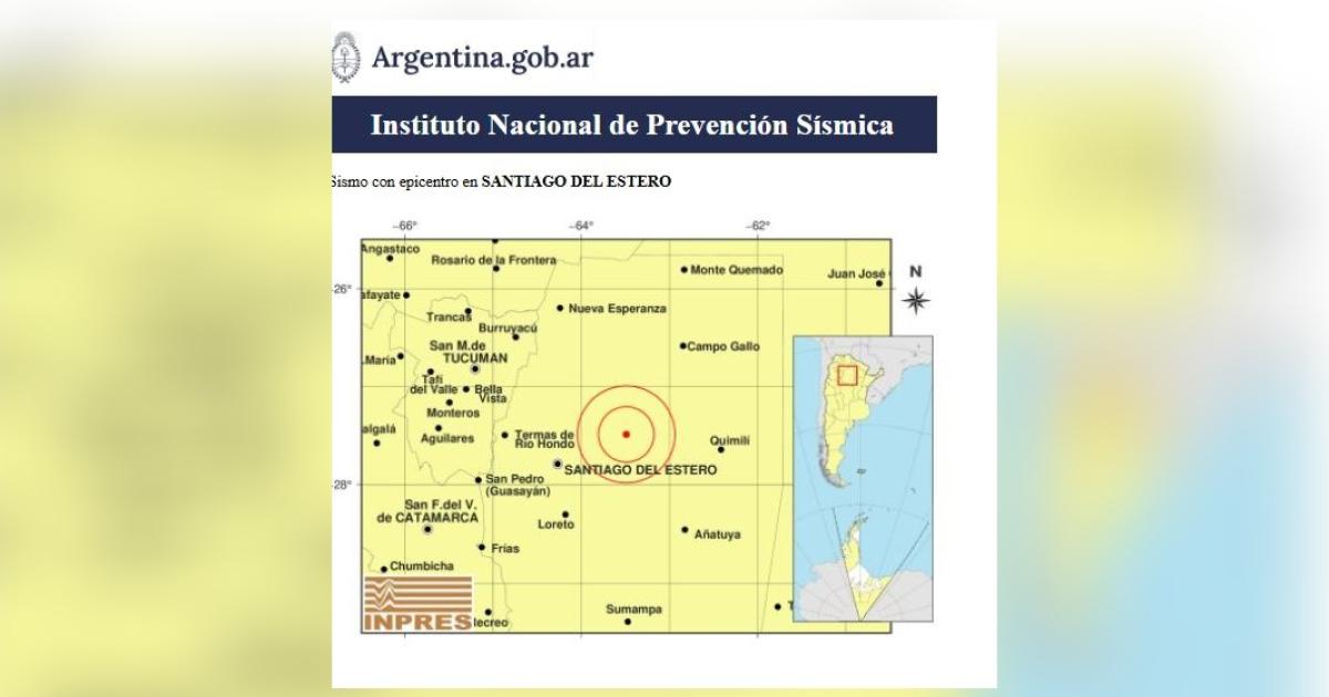 Un sismo de magnitud 33 se registroacute en Santiago del Estero