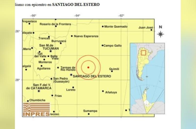 Un sismo de magnitud 33 se registroacute en Santiago del Estero