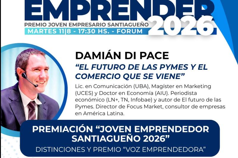 Damiaacuten Di Pace llegaraacute a Santiago para brindar una conferencia sobre el futuro de las pymes 