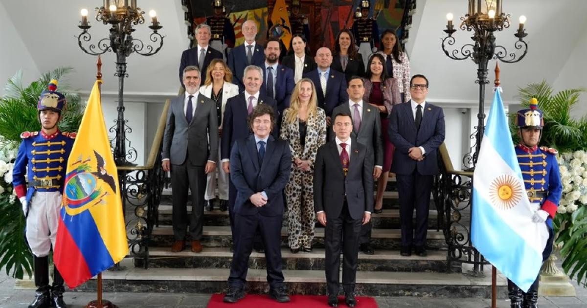Milei y Noboa encabezaron la firma de acuerdos bilaterales para profundizar la relacioacuten entre Argentina y Ecuador
