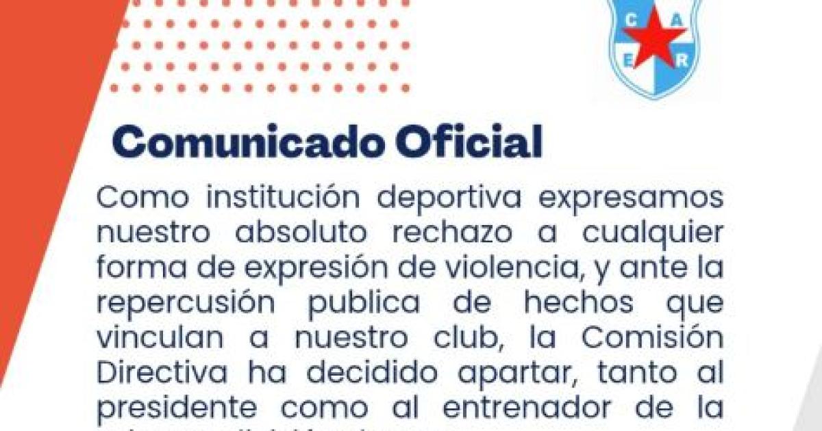 El club tomoacute su primera medida institucional tras las denuncias- apartoacute al presidente y al entrenador