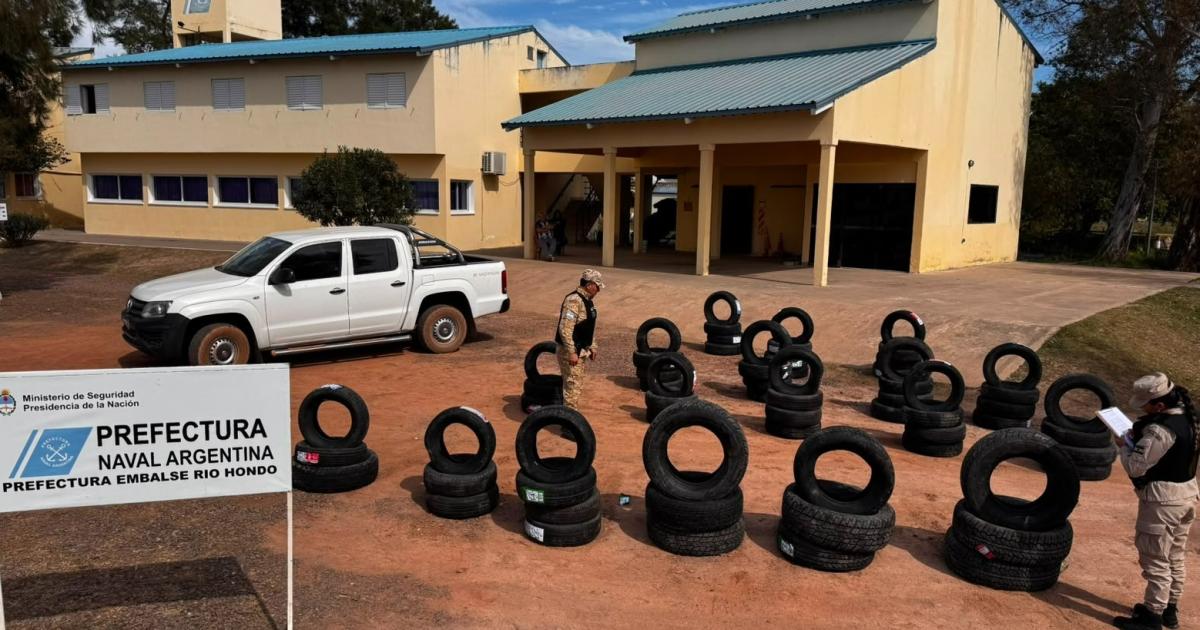 El cargamento de neumticos valuado en ms de 44 millones de pesos