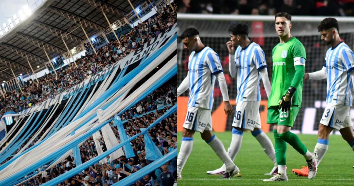 La barra de Racing fue al entrenamiento y charló con los referentes (Foto- Reuters Fotobaires)