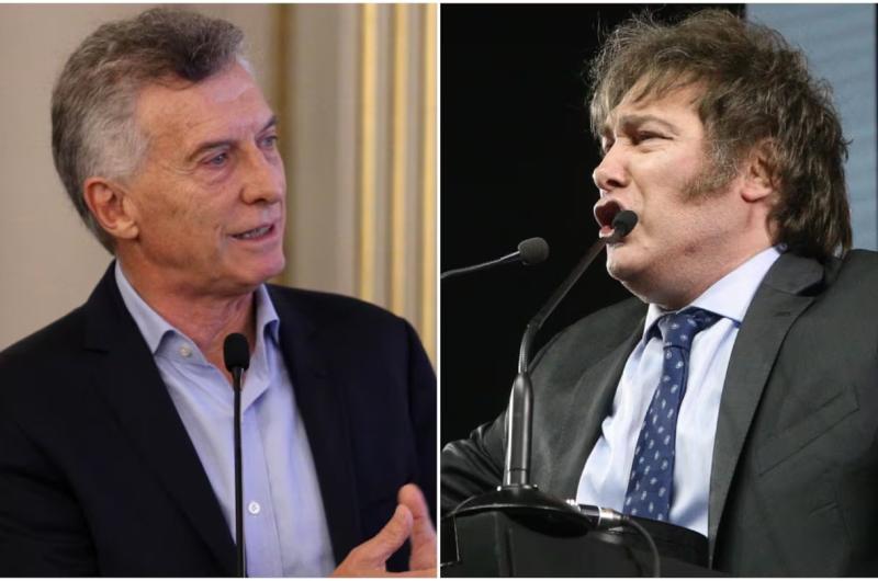 Javier Milei y Mauricio Macri (Foto- NA)