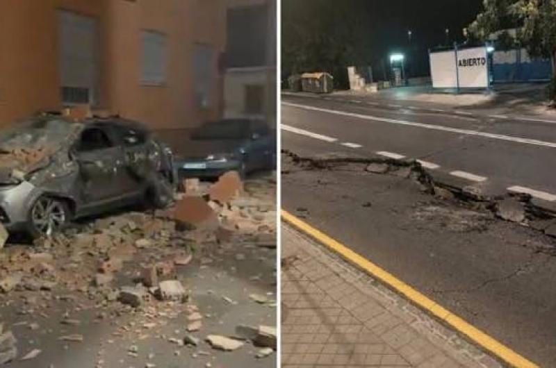 Sismo de magnitud 52 sacudioacute el sur de Espantildea y provocoacute dantildeos materiales
