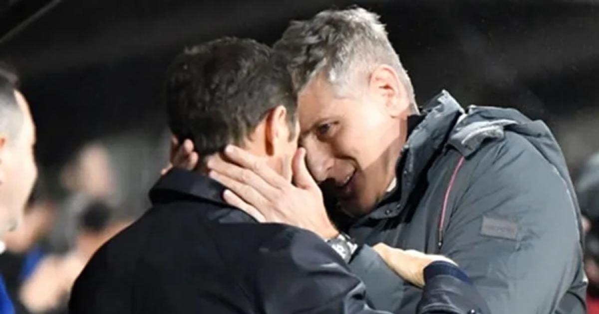 La broma de Arruabarrena tras su reencuentro con Palermo y Cagna- Le di el equipo pero