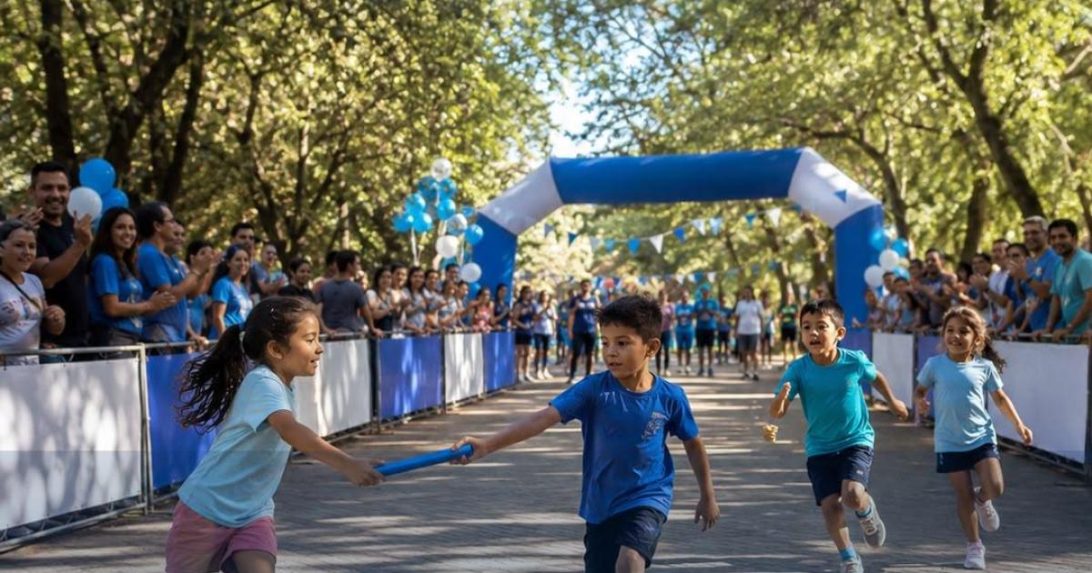 Organizan la 1ordf Maratoacuten de Postas Kids en Parque Aguirre
