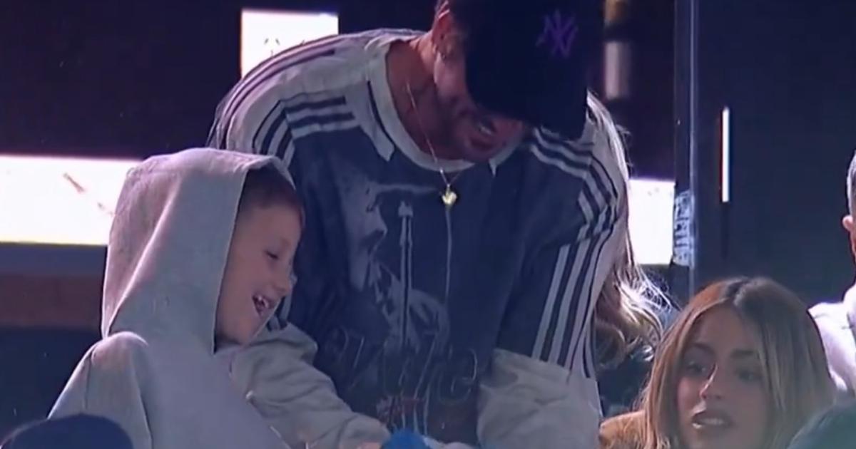 De Paul con Tini en el Cilindro para ver a Racing vs Boca