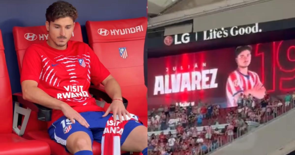 Revelaron coacutemo estaacute Juliaacuten Aacutelvarez tras los silbidos de los hinchas del Atleacutetico de Madrid