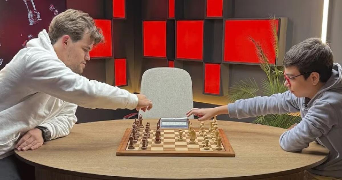 Histoacuterico- con 12 antildeos Faustino Oro le ganoacute una partida de ajedrez a Magnus Carlsen el Nordm 1 del mundo