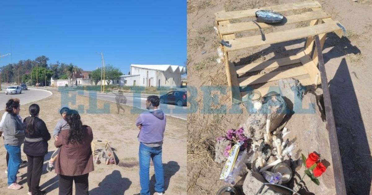 Santiaguentildeos armaron un altar en el lugar donde murioacute el Polaco Riemersma
