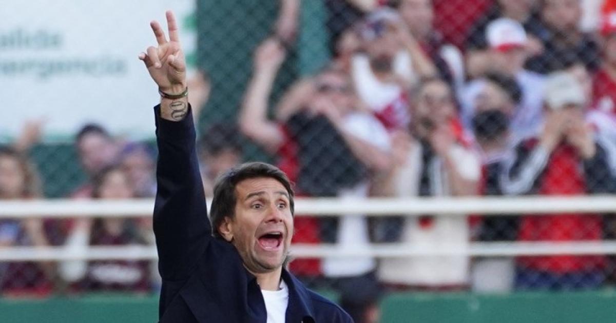 Leonardo Ponzio en su debut como dt de River (Foto Marcelo Carroll)