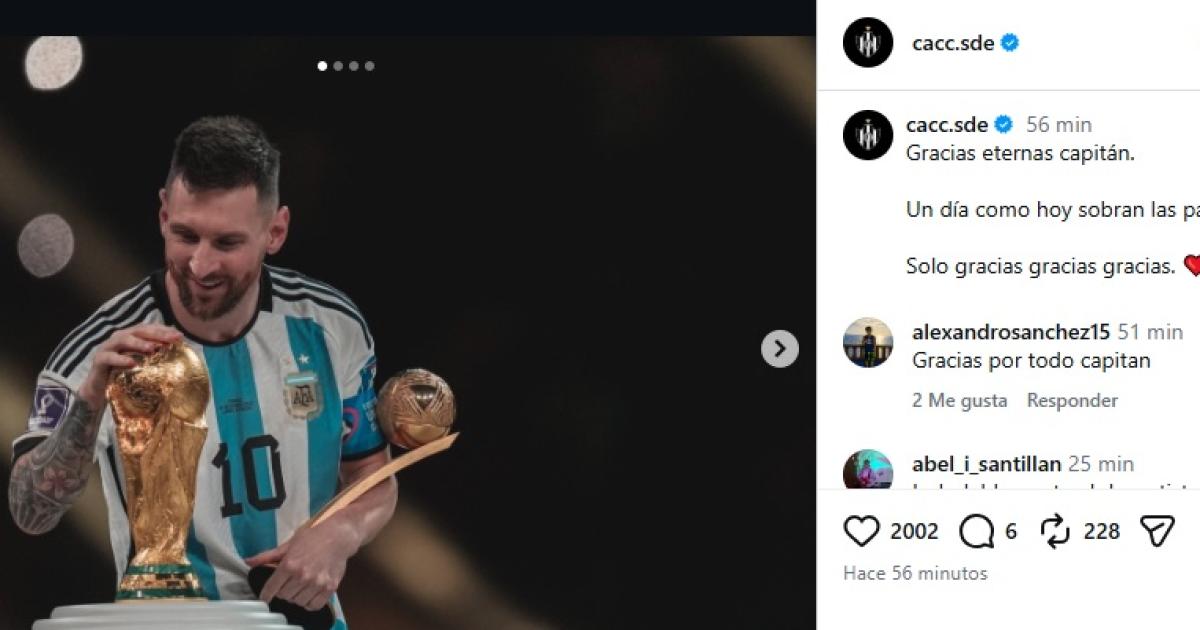 Sobran las palabras- el sentido homenaje de Central Coacuterdoba para despedir a Lionel Messi