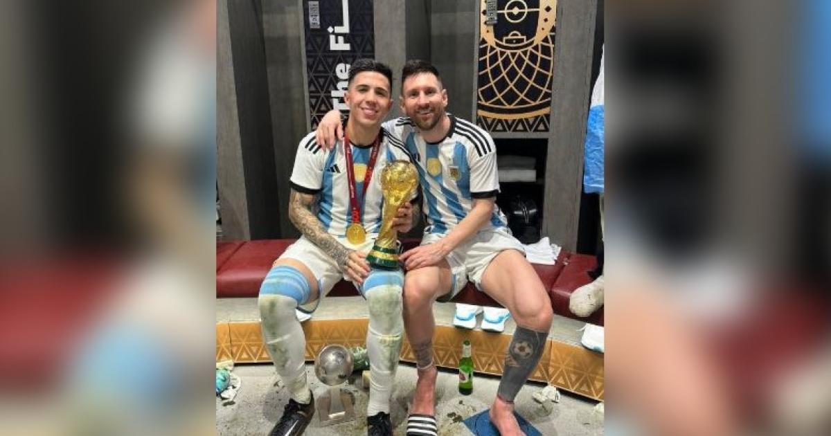 Enzo y Leo campeones del mundo Qatar 2022- Foto- Redes Sociales