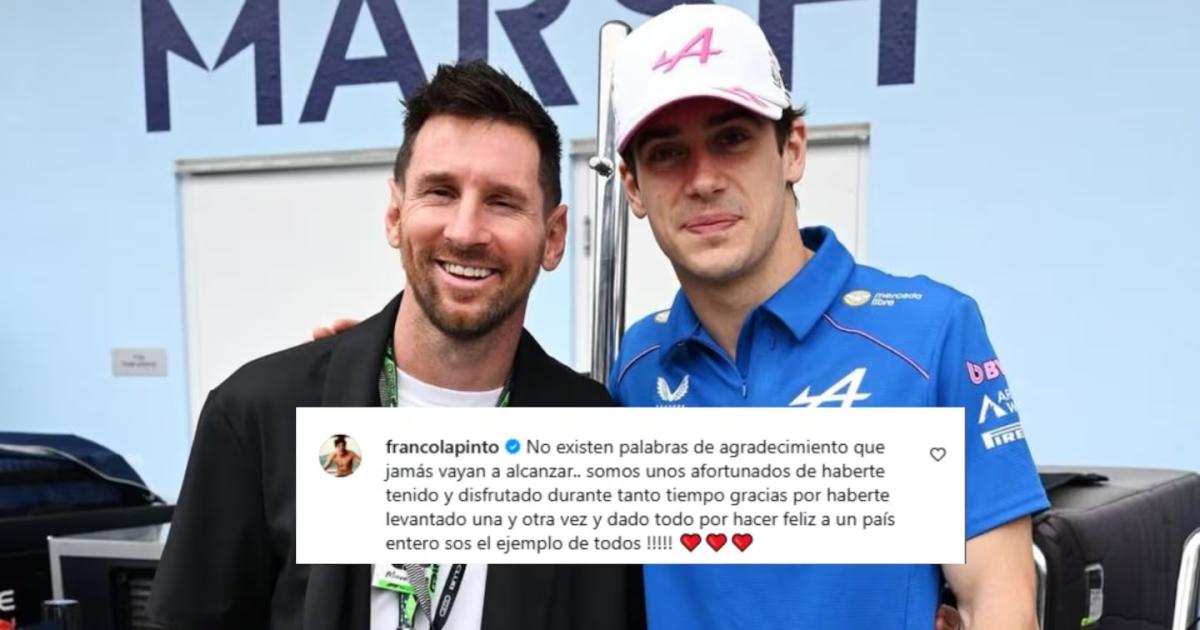 El piloto de Fórmula 1 se sumó a la ola de mensajes que despidieron al capitn argentino tras anunciar el fin de su etapa en la albiceleste (Alpin IG)