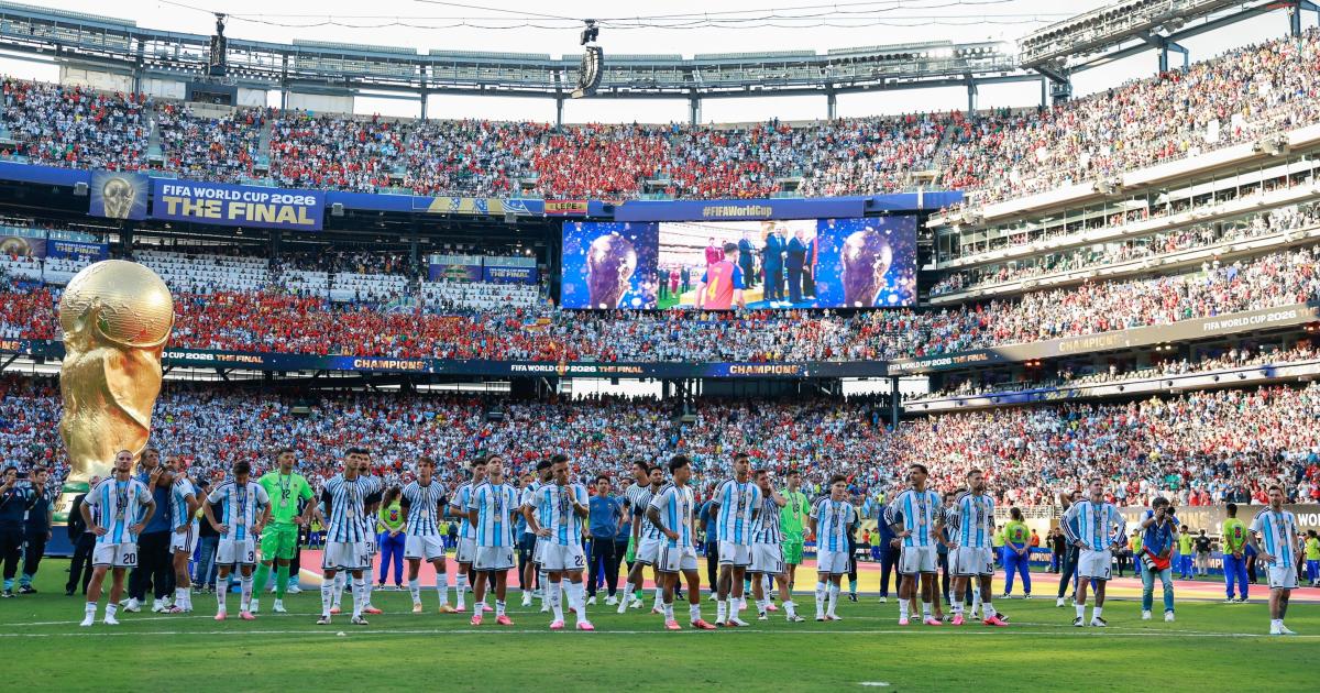La selección argentina en la final del Mundial 2026 frente a España (Foto- X-@Argentina )