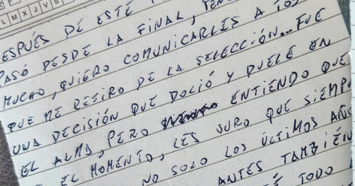 El detalle de la carta de Messi que generoacute debate tras su retiro de la Seleccioacuten