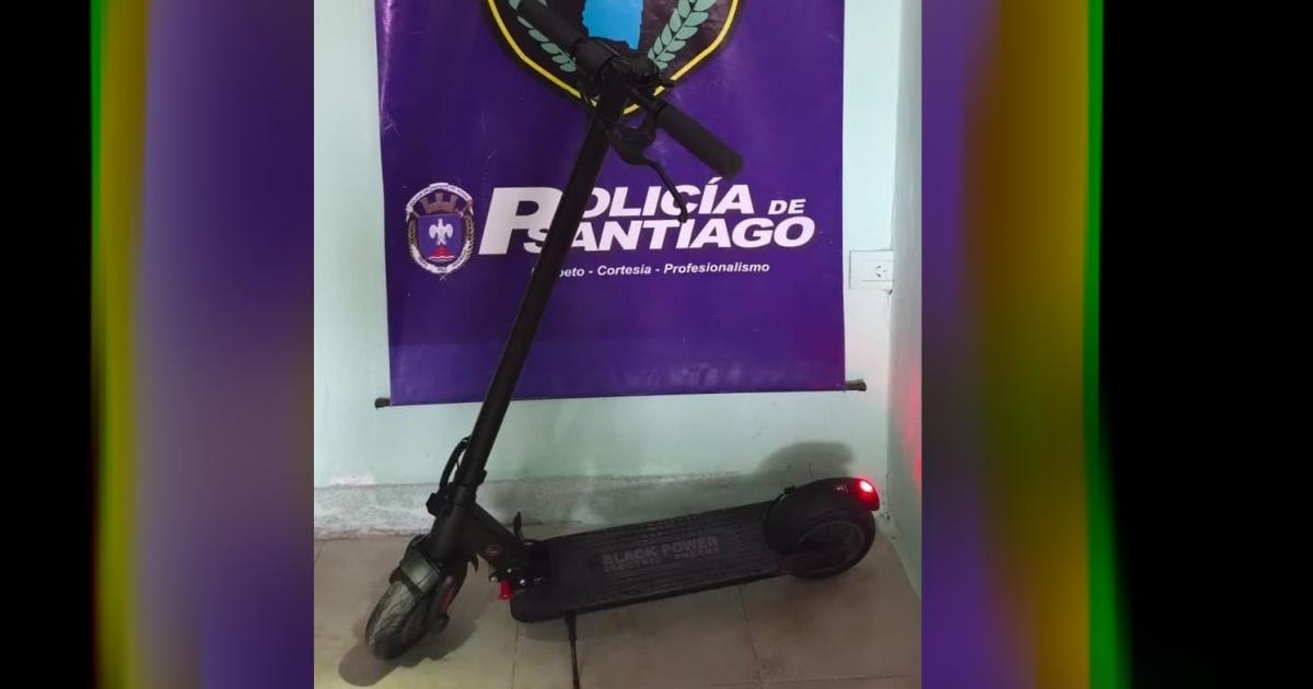 Monopatín recuperado (Foto- Policía de Santiago del Estero)
