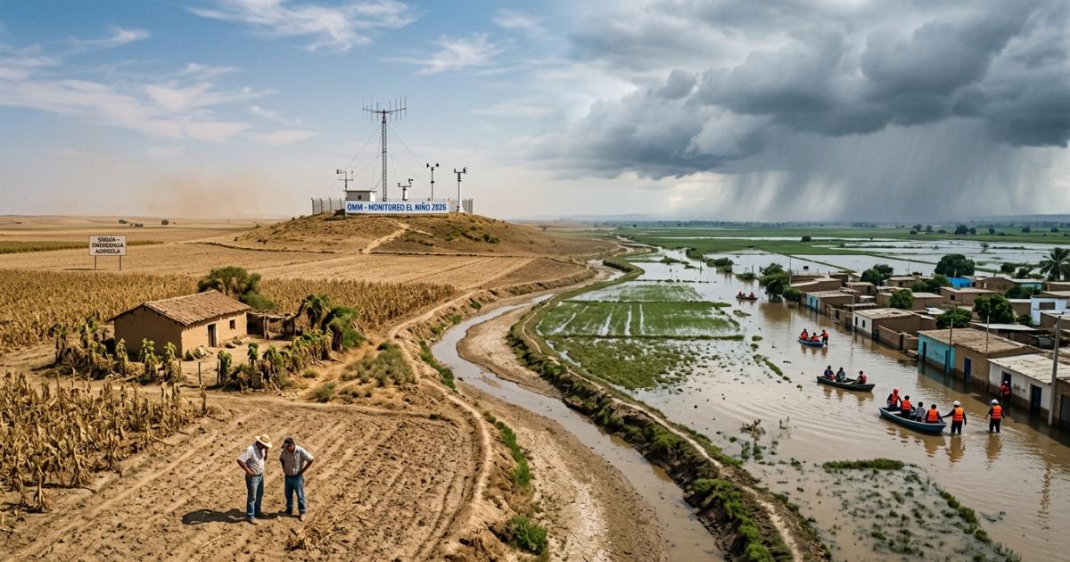 Consecuencias del fenómeno El Niño (Foto- Creada con IA)