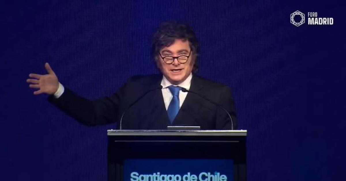 Javier Milei en Santiago de Chile - Foto- Noticias Argentinas
