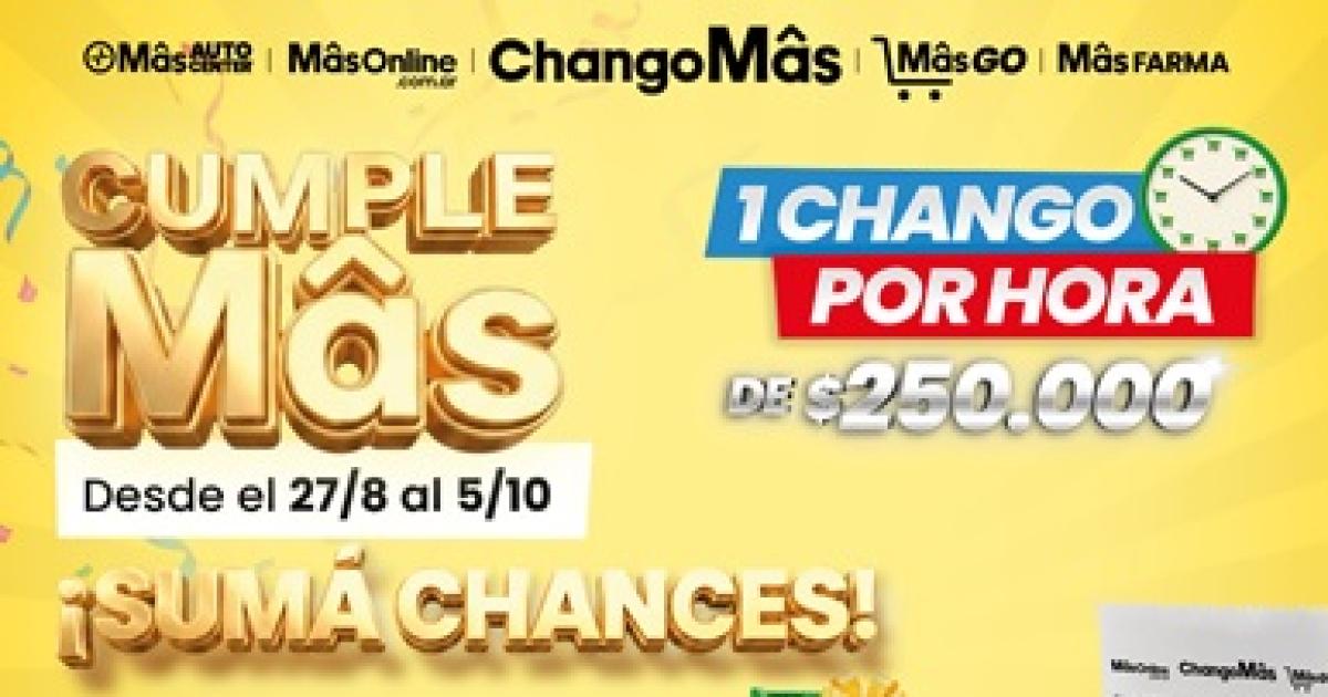 La suerte puede encontrarte en el CumpleMacircs de ChangoMacircs- iexclSumate a las sorpresas y participaacute del sorteo de un chango por hora