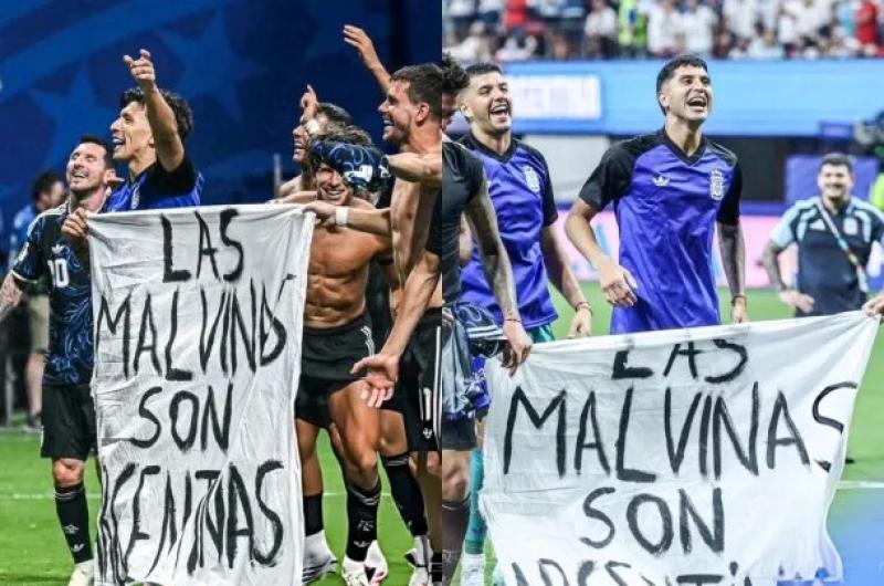 La bandera de Malvinas que emocionó a la Selección Argentina -Foto- Google