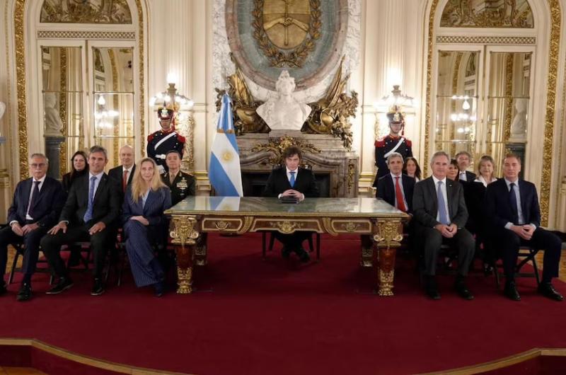 Javier Milei ayer en cadena nacional (Foto-Infobae)