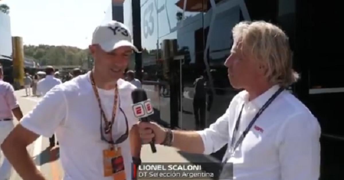 Lionel Scaloni estuvo en Monza para alentar a Franco Colapinto en el GP de Italia de Foacutermula 1