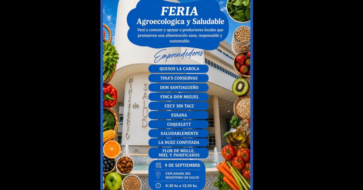 Llega hoy la Feria Agroecoloacutegica y Saludable al Ministerio de Salud