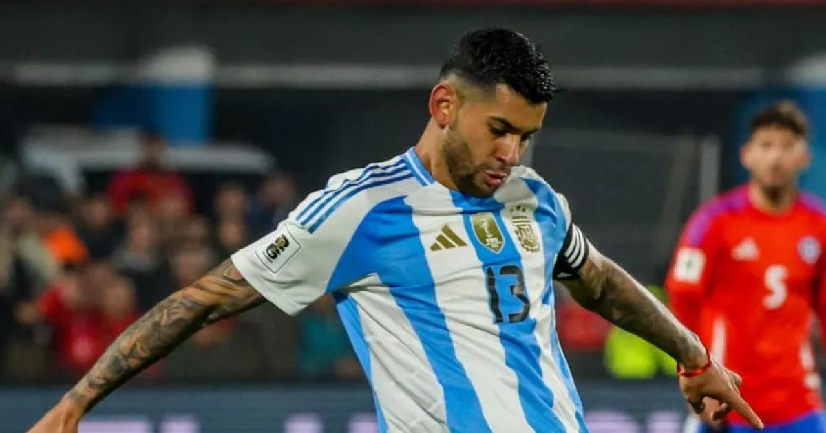 Cuti Romero fue capitn por Eliminatorias ante Chile hasta que ingresó Lionel Messi (Marcelo HernandezGetty Images)