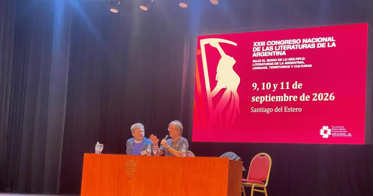 Martín Kohan en Paraninfo de la Universidad Nacional de Santiago del Estero en el marco de XXIII Congreso Nacional de las Literaturas de la Argentina
