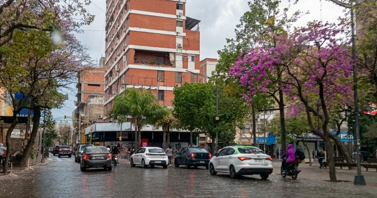Lluvias en la tarde de la capital de Santiago del Estero