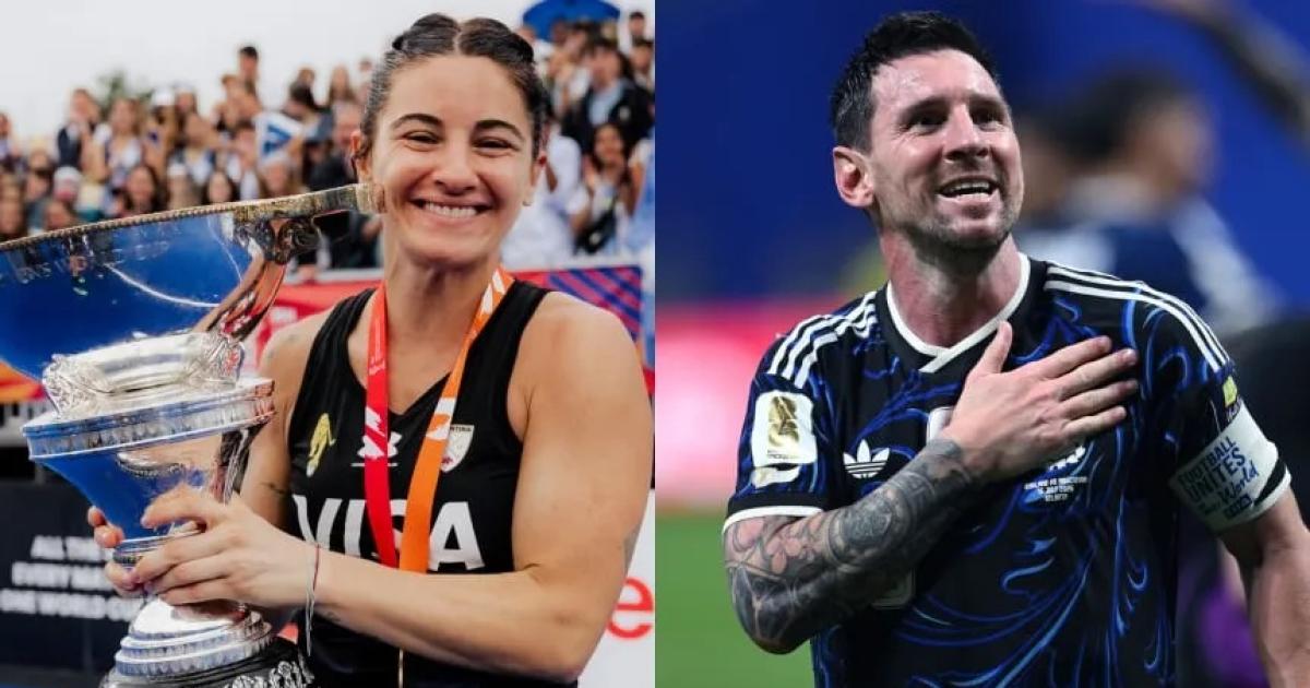 La leona Victoria Granatto fue víctima de críticas por una frase sobre el saludo de Messi (Foto-TyC Sports)