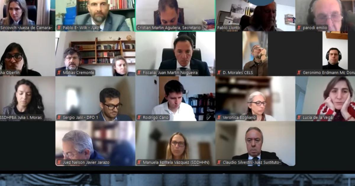La audiencia se celebró por Zoom y fue transmitida por el canal La Retaguardia Por el MPF intervinieron los auxiliares fiscales Ana Oberlin y Juan Martín Nogueira - Imagen- captura de pantalla de YouTube