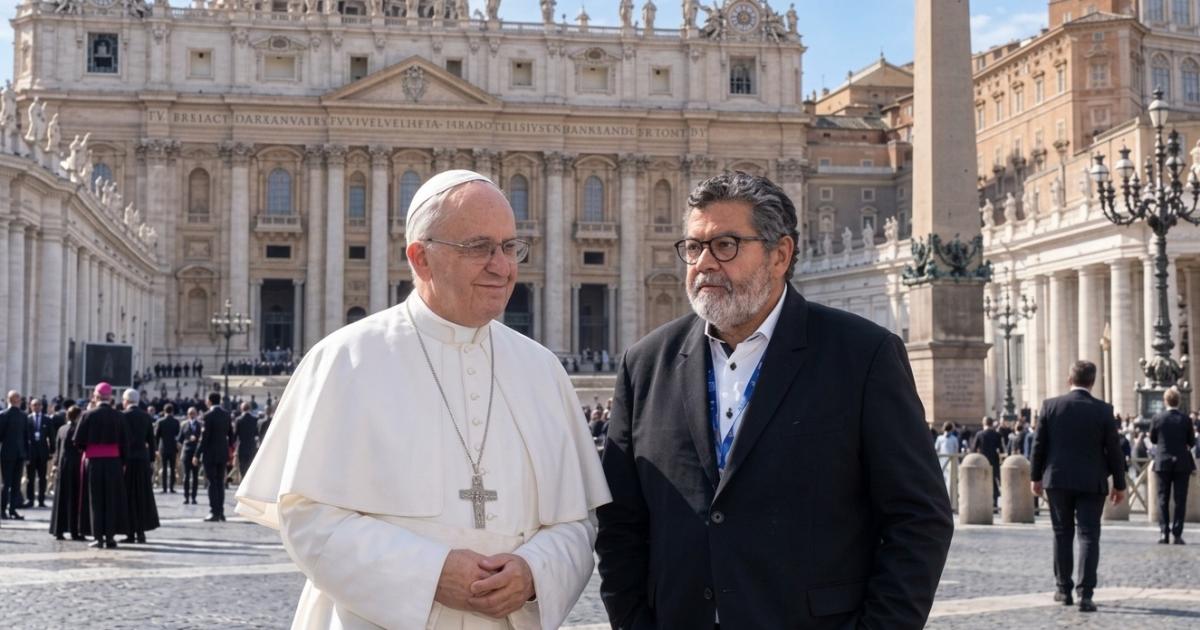 El Papa junto a Gerardo Martínez en el Vaticano
