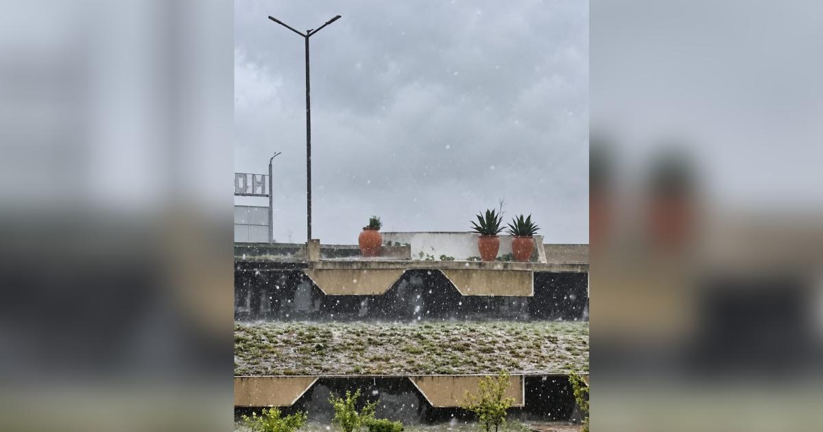 A diacuteas de la primavera nevoacute en El Portezuelo