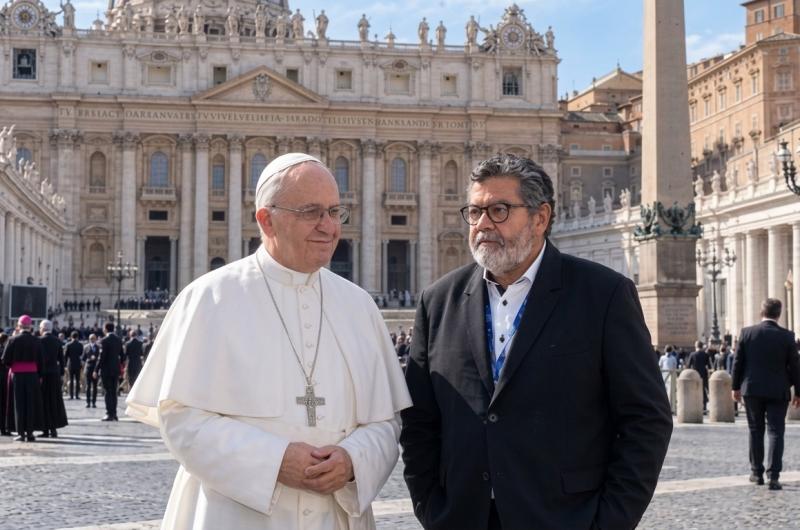 El Papa junto a Gerardo Martínez en el Vaticano